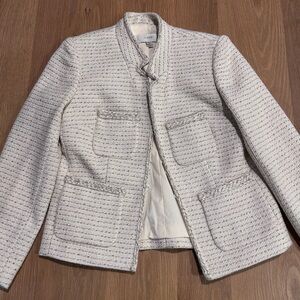 J. Crew Cream Tweed Blazer